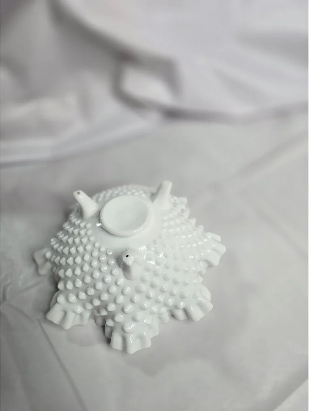 Vintage Fenton White Hobnail Milk Glass 8